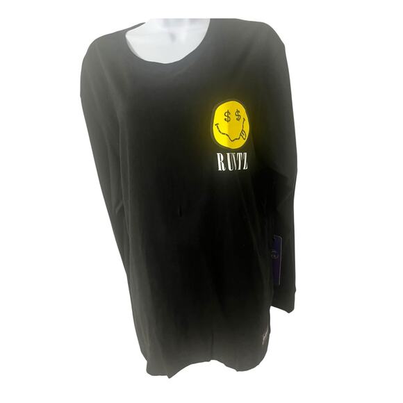 NWT Runtz Worldwide Black Long Sleeve Tee | Size Large | 100% Cotton - Picture 1 of 7